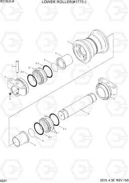 5021 LOWER ROLLER(#1795-) R210LC-9, Hyundai