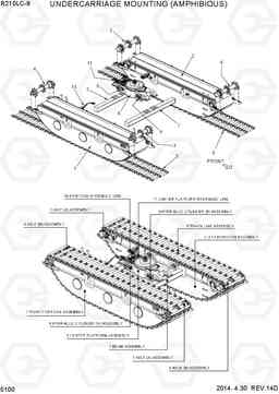 5100 UNDERCARRIAGE MOUNTING (AMPHIBIOUS) R210LC-9, Hyundai