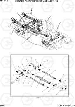 5260 CENTER PLATFORM HYD LINE ASSY (1/6) R210LC-9, Hyundai