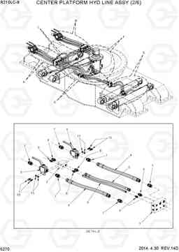 5270 CENTER PLATFORM HYD LINE ASSY (2/6) R210LC-9, Hyundai