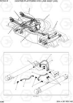 5280 CENTER PLATFORM HYD LINE ASSY (3/6) R210LC-9, Hyundai