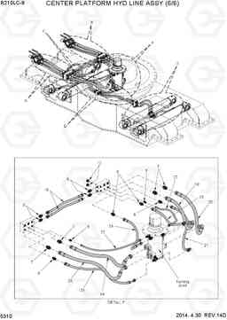 5310 CENTER PLATFORM HYD LINE ASSY (6/6) R210LC-9, Hyundai