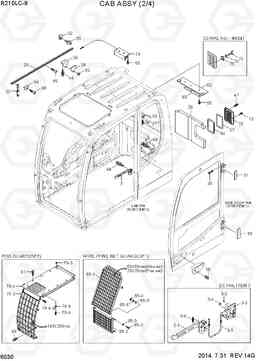 6030 CAB ASSY(2/4) R210LC-9, Hyundai