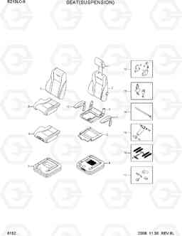 6152 SEAT(SUSPENSION) R210LC-9, Hyundai
