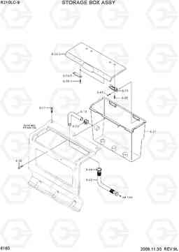 6160 STORAGE BOX ASSY R210LC-9, Hyundai