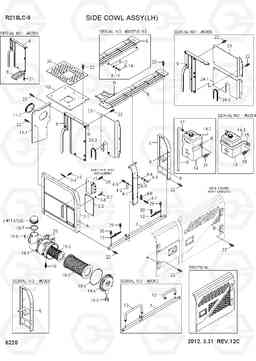 6220 SIDE COWL ASSY(LH, #-1852) R210LC-9, Hyundai