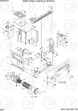 6221 SIDE COWL ASSY(LH, #1853-) R210LC-9, Hyundai