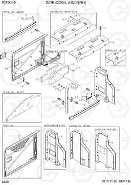 6240 SIDE COWL ASSY(RH) R210LC-9, Hyundai