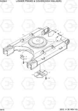 6415 LOWER FRAME&COVER(HIGH WALKER) R210LC-9, Hyundai