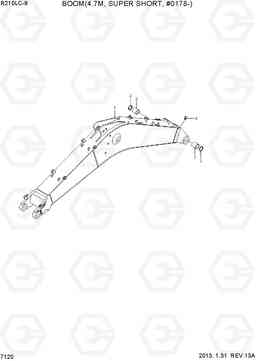 7120 BOOM(4.7M, SUPER SHORT, #0178-) R210LC-9, Hyundai