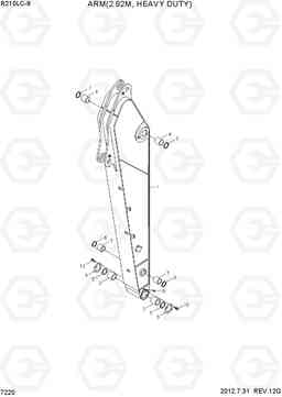 7220 ARM(2.92M, HEAVY DUTY) R210LC-9, Hyundai