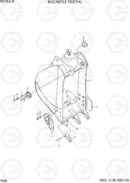 7320 BUCKET(3 TEETH) R210LC-9, Hyundai