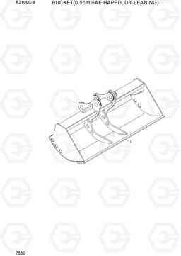 7530 BUCKET(0.55M3 SAE HEAPED, D/CLEANING) R210LC-9, Hyundai