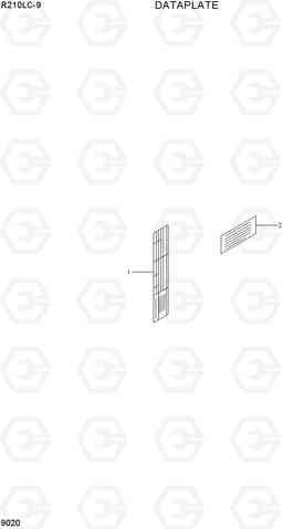9020 DATAPLATE R210LC-9, Hyundai
