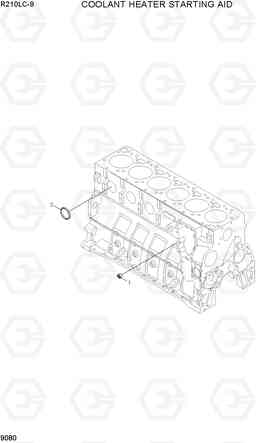 9080 COOLANT HEATER STARTING AID R210LC-9, Hyundai