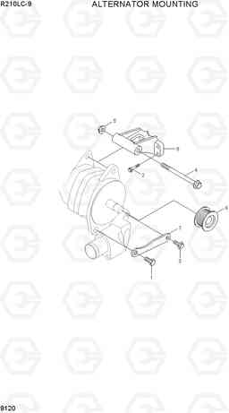 9120 ALTERNATOR MOUNTING R210LC-9, Hyundai