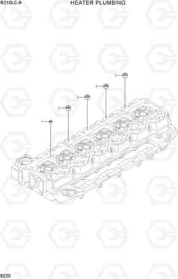 9220 HEATER PLUMBING R210LC-9, Hyundai