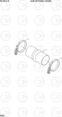 9250 AIR INTAKE HOSE R210LC-9, Hyundai