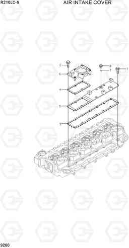 9260 AIR INTAKE COVER R210LC-9, Hyundai