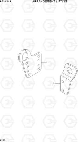 9280 ARRANGEMENT LIFTING R210LC-9, Hyundai
