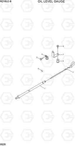 9320 OIL LEVEL GAUGE R210LC-9, Hyundai