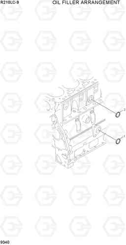 9340 OIL FILLER ARRANGEMENT R210LC-9, Hyundai