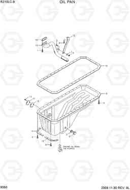 9350 OIL PAN R210LC-9, Hyundai
