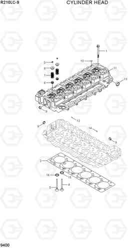 9400 CYLINDER HEAD R210LC-9, Hyundai