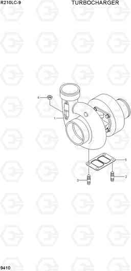 9410 TURBOCHARGER R210LC-9, Hyundai