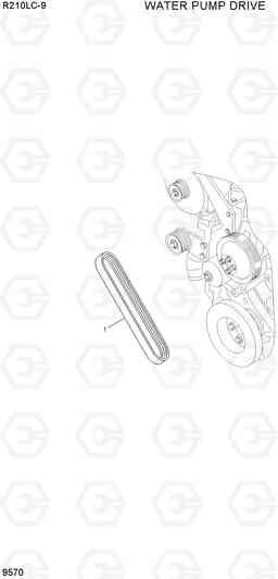 9570 WATER PUMP DRIVE R210LC-9, Hyundai