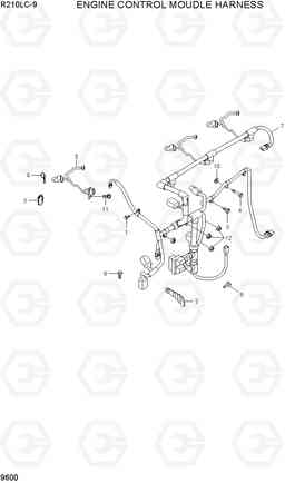 9600 ENGINE CONTROL MODULE HARNESS R210LC-9, Hyundai