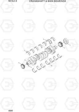 A040 CRANKSHAFT & MAIN BEARINGS R210LC-9, Hyundai