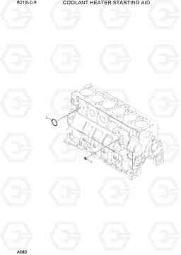 A080 COOLANT HEATER STARTING AID R210LC-9, Hyundai