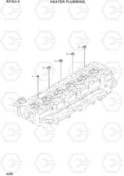 A220 HEATER PLUMBING R210LC-9, Hyundai