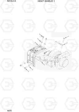 A470 HEAT SHIELD 1 R210LC-9, Hyundai