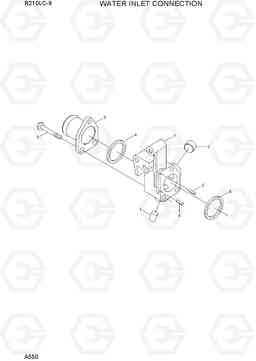 A550 WATER INLET CONNECTION R210LC-9, Hyundai