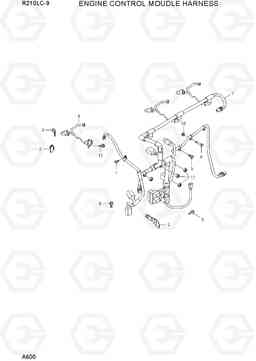 A600 ENGINE CONTROL MODULE HARNESS R210LC-9, Hyundai