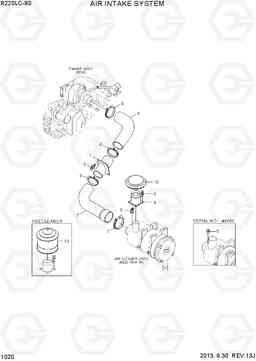 1020 AIR INTAKE SYSTEM(DRY TYPE) R220LC-9S, Hyundai