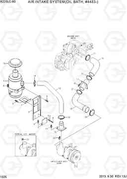 1025 AIR INTAKE SYSTEM(OIL BATH, #4483-) R220LC-9S, Hyundai