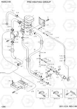 1200 PRE HEATING GROUP R220LC-9S, Hyundai