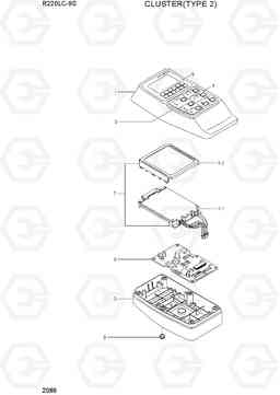 2086 CLUSTER(TYPE 2) R220LC-9S, Hyundai