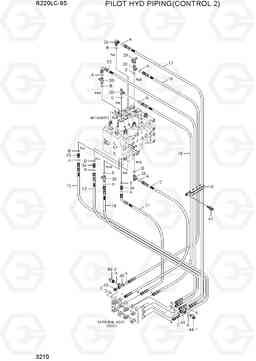 3210 PILOT HYD PIPING(CONTROL 2) R220LC-9S, Hyundai