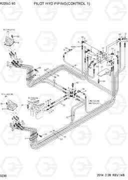 3230 PILOT HYD PIPING(CONTROL 1, #3529-) R220LC-9S, Hyundai