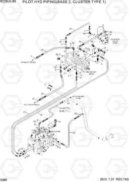 3280 PILOT HYD PIPING(BASE 2, CLUSTER TYPE 1) R220LC-9S, Hyundai