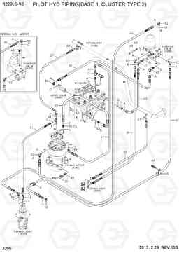 3295 PILOT HYD PIPING(BASE 1, CLUSTER TYPE 2) R220LC-9S, Hyundai