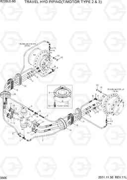 3305 TRAVEL HYD PIPING(T/MOTOR TYPE 2) R220LC-9S, Hyundai