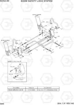 3440 BOOM SAFETY LOCK SYSTEM R220LC-9S, Hyundai