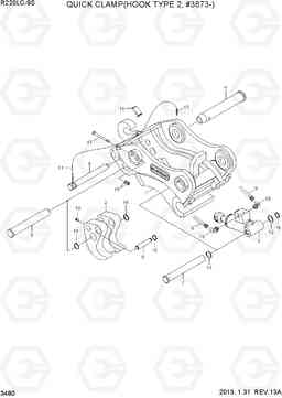 3480 QUICK CLAMP(HOOK TYPE 2, #3873-) R220LC-9S, Hyundai