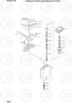 3640 SINGLE PEDAL(DOUBLE ACTING) R220LC-9S, Hyundai