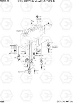 4080 MAIN CONTROL VALVE(4/5, TYEP 1) R220LC-9S, Hyundai